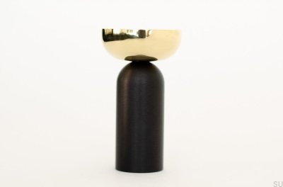 Wieszak ścienny Kokeshi Mix 3052 Aluminiowy Czarny z Mosiądzem Polerowanym Nielakierowanym