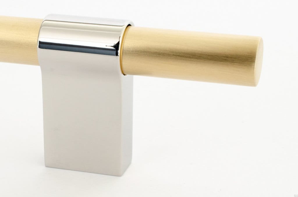 HA65R/MB--Uchwyt-meblowy-podłużny-Line-Big-Mix-592-Mosiężny-Szczotkowany-z-Polerowaną-Stalą-BB-Sweden-Skandynawskie-Uchwyty_1