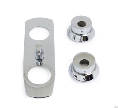 Szyld z akcesoriami cylindrycznymi Chrom Polerowany Standard Skandynawski