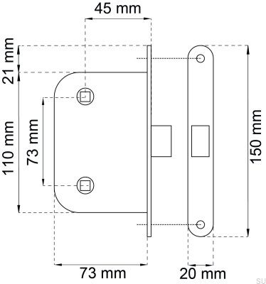 Obudowa zamka 6414 Pozłacana Epoksydowa Standard Skandynawski