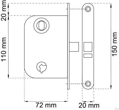 Obudowa zamka 62014 Biała Standard Skandynawski