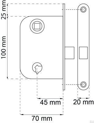 Obudowa zamka 62020 Pozłacana Epoksydowa Standard Skandynawski