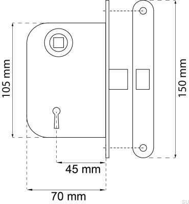 Obudowa zamka 62011 Chrom Standard Skandynawski