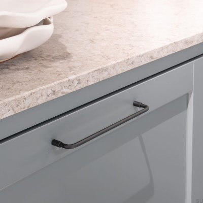 Uchwyt meblowy podłużny Spira 160 Stalowy Czarny Mat