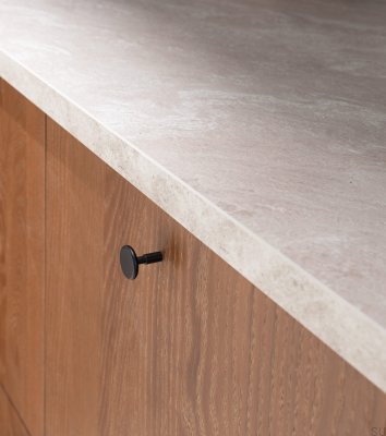 Gałka meblowa Spira Stalowa Czarna Matowa