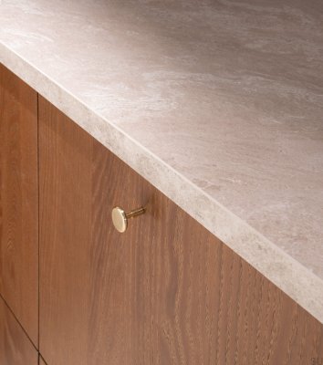 Gałka meblowa Spira Mosiężna Polerowana