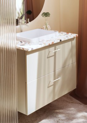 Uchwyt meblowy podłużny Thread 128 Metalowy Greige