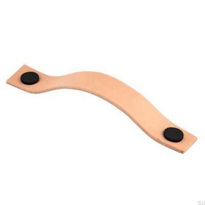 Uchwyt meblowy podłużny Levanto 128 Jasny Brązowy z Czarnym