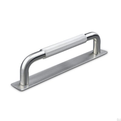 Uchwyt meblowy podłużny Perugia Stripe 128 Srebrny Szczotkowany