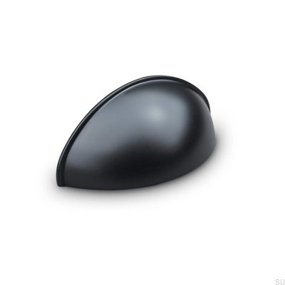 Uchwyt meblowy muszlowy Tolfa 64 Metalowy Czarny Mat