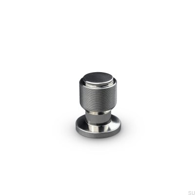 Gałka meblowa Lonato Stripe 20 Srebrna Szczotkowana