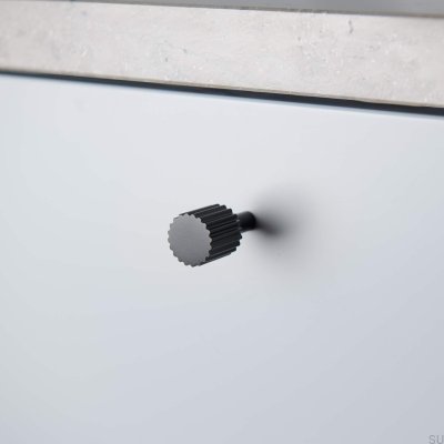 Gałka meblowa Smögen 20 Metalowa Czarna Matowa (2 sztuki)