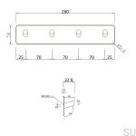 17000038--Wieszak-ścienny-Nantes-260-4-Srebrny-Szczotkowany-Theofils-Skandynawskie-Uchwyty_2