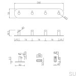 17000051--Wieszak-ścienny-Tours-260-4-Srebrny-Szczotkowany-Theofiles-Skandynawskie-Uchwyty_2