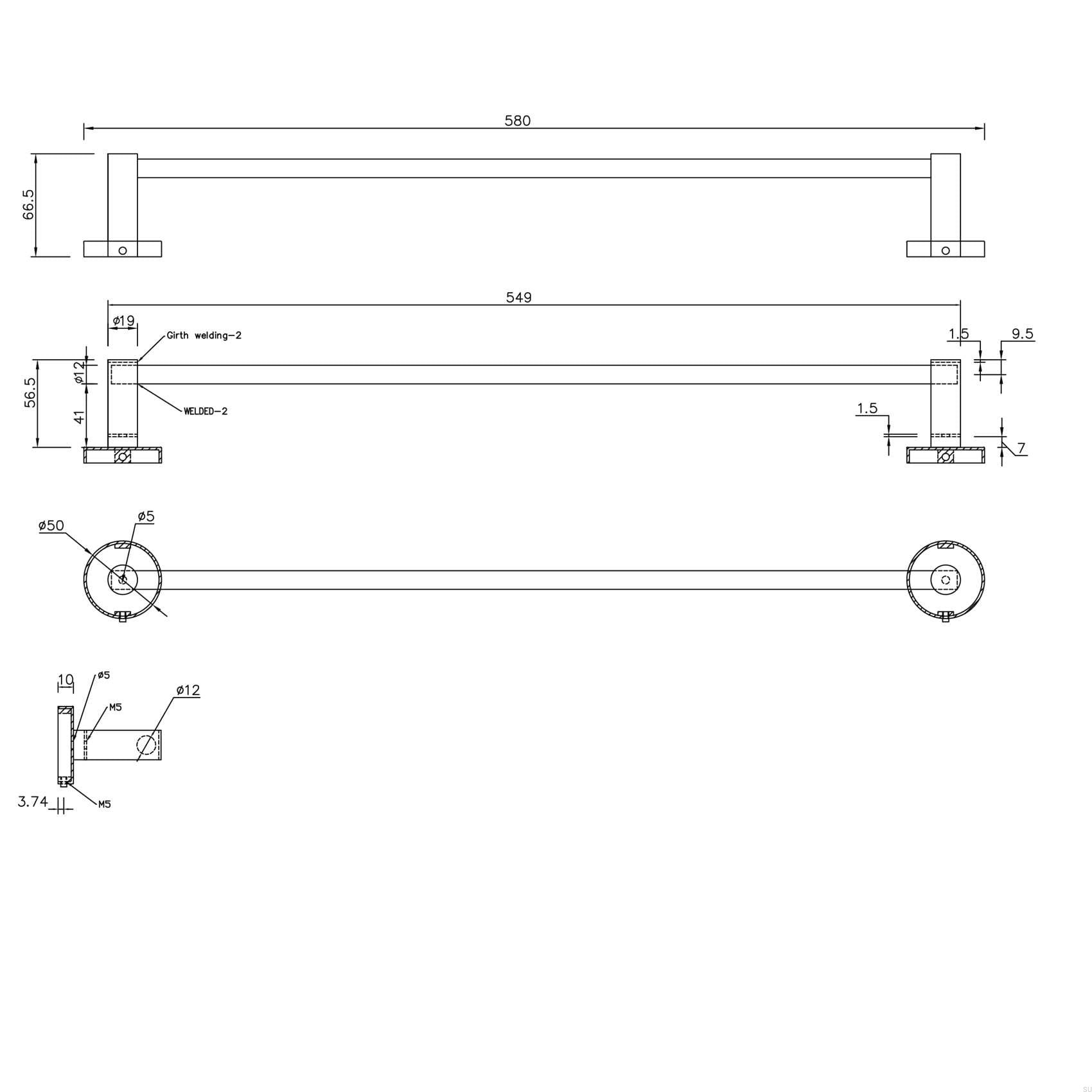 17000071--Wieszak-na-ręcznik-Dijon-Srebrny-Szczotkowany-Skandynawskie-Uchwyty_2