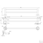 17000079--Wieszak-na-ręcznik-Dijon-Podwójny-Metalowy-Czarny-Mat-Skandynawskie-Uchwyty_2