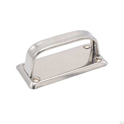 Uchwyt meblowy podłużny z podkładką 5182 54 Stalowy Polerowany