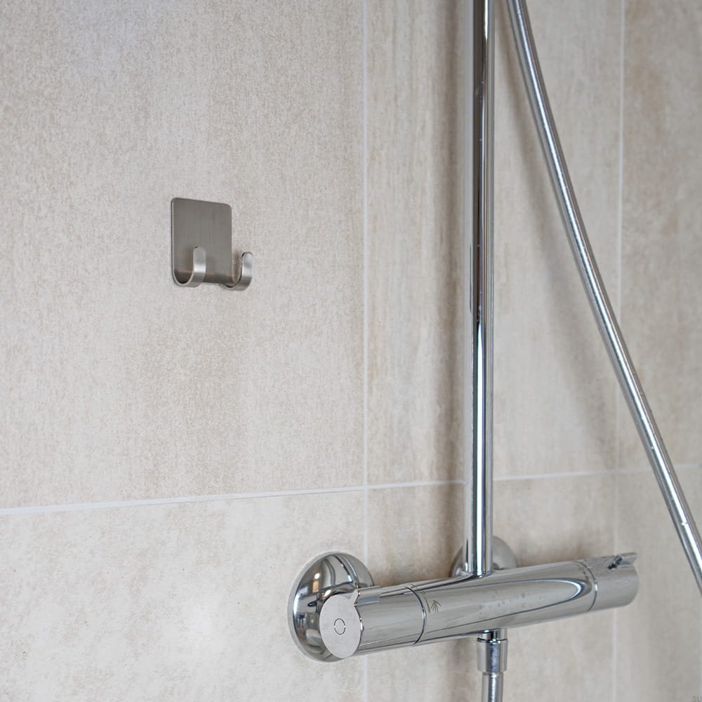 Uchwyt na maszynkę do golenia Base Stalowy Szczotkowany