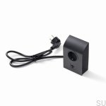 989021 Gniazdo pojedyncze z USB Mini Born Czarne Matowe