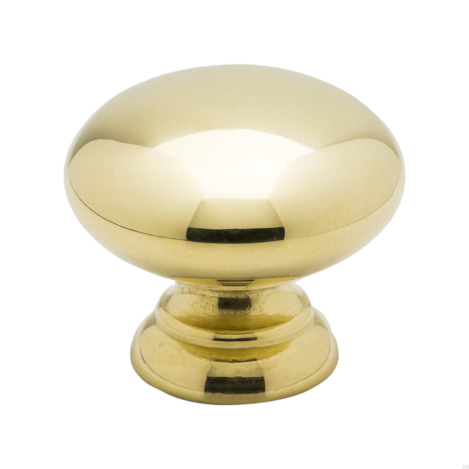 Gałka meblowa 411 24 Złota mosiężna polerowana zdjęcie