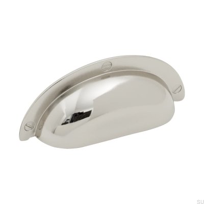 Uchwyt meblowy muszlowy Bowl 3922 64 Srebrny Nikiel polerowany