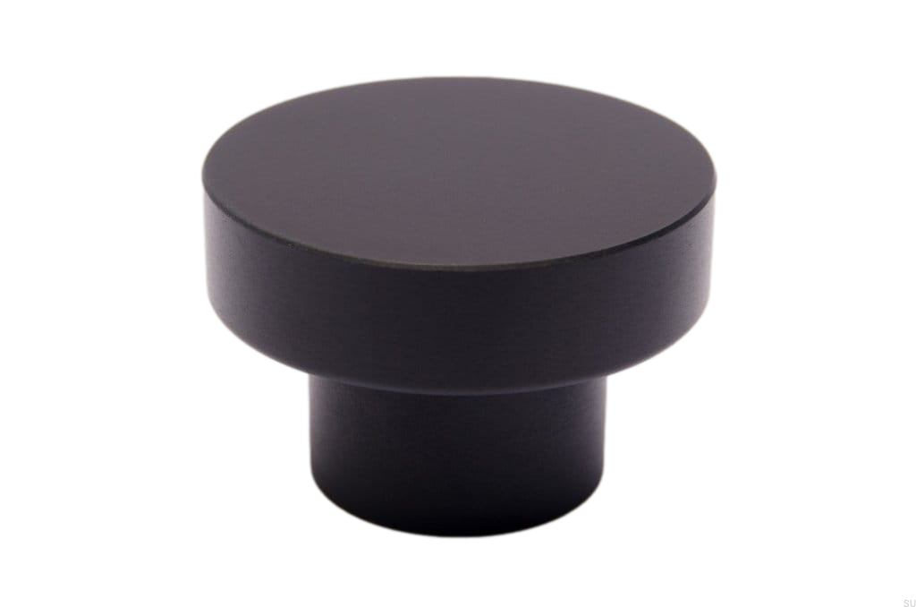 Zdjęcie gałki meblowej Dot 50 czarnej aluminiowej