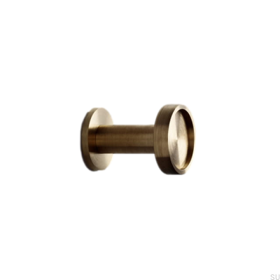 Wieszak ścienny Ina S W Mosiężny Szczotkowany Nielakierowany