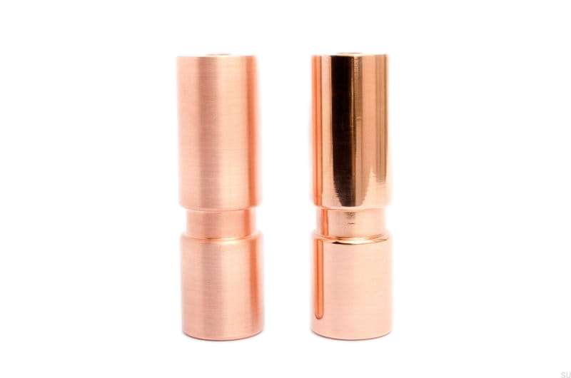 Cylinder 100 noga do mebli miedź polerowana