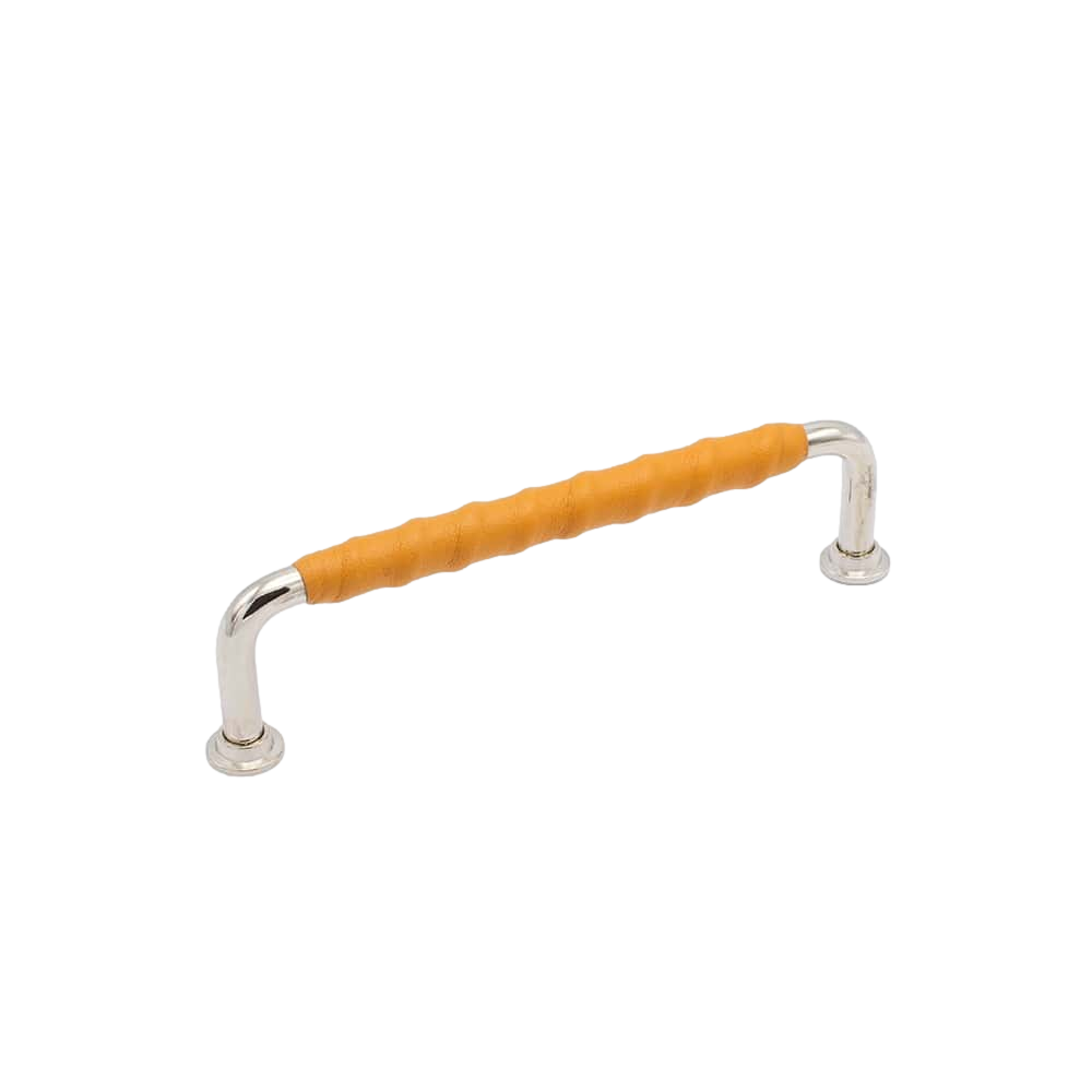 Uchwyt podluzny 1353 128 Nikiel z naturalna skora