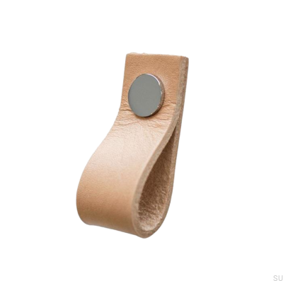 Uchwyt meblowy Loop Skórzany z Chromem