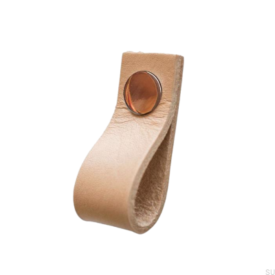 Uchwyt meblowy Loop Skórzany z Miedzianym