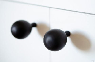 Gałka meblowa Drop 28 Czarne aluminium