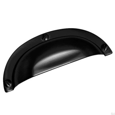 Uchwyt meblowy muszlowy 3158 64 Metalowy czarny