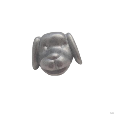 Gałka meblowa  Hundhuvud Pies Antyczna czerń