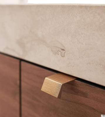 Uchwyt meblowy krawędziowy Bench 20 Aluminiowy Złoty Szczotkowany