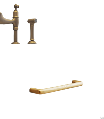 Uchwyt meblowy podłużny Shuffle 160 Metalowy Złoty Szczotkowany