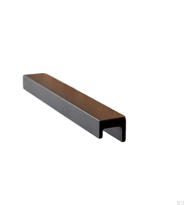 Uchwyt meblowy podłużny Station 160 Aluminium Czarny Mat Szczotkowany