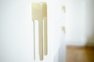 Uchwyt meblowy Soft Cut 300 Złoty Mosiężny Szczotkowany Nielakierowany