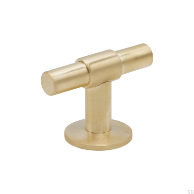 Gałka meblowa T-Bar Uniform Mosiężna Szczotkowana Nielakierowana