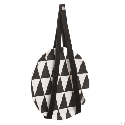 Wieszak ścienny 0150L Skórzany Czarny ze Srebrnym