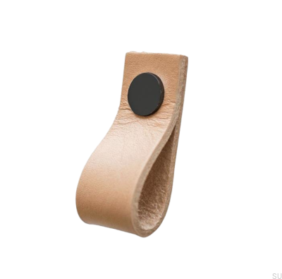 Uchwyt meblowy Loop Skórzany z Czarnym