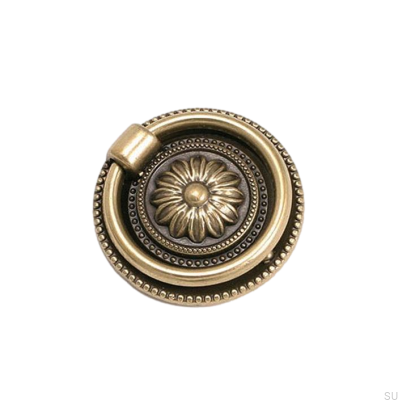 Uchwyt meblowy okrągły 5249 38 Antyczny brąz