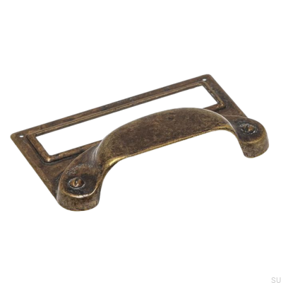 Uchwyt meblowy muszlowy z etykietą Antyczny Brąz