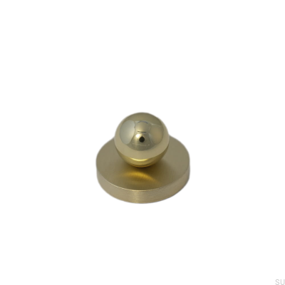 Gałka meblowa z podkładką Mona XS Mosiężna Polerowana
