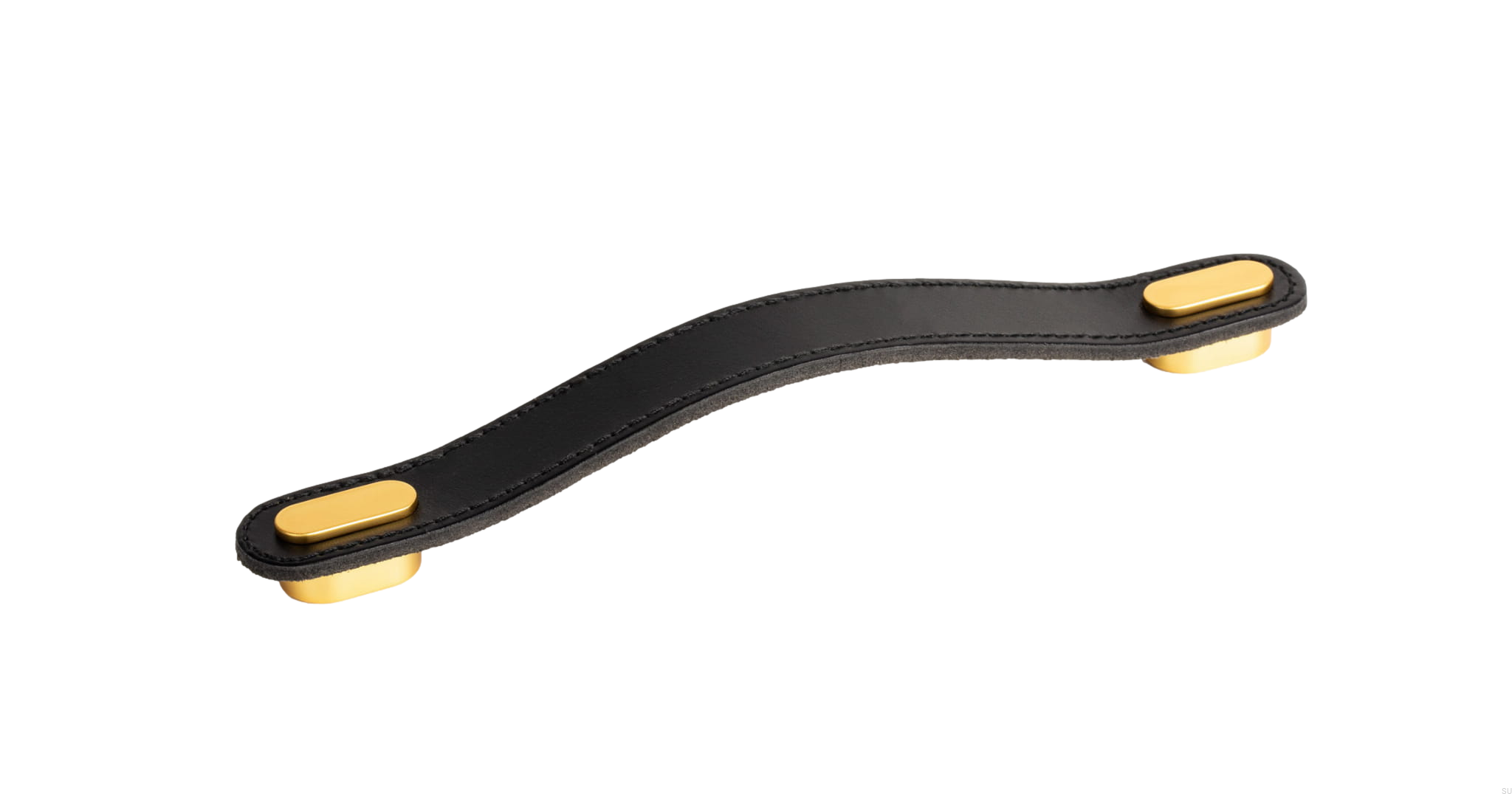 0507160P9928--OBLONG - 22x197mm black leather+brush gold hdle-Viefe-Skandynawskie-Uchwyty.jpg