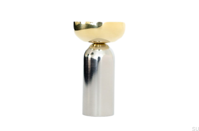 Wieszak ścienny Kokeshi Mix 3052 Stalowy Polerowany z Polerowanym Mosiądzem 