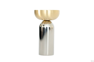 Wieszak ścienny Kokeshi Mix 3052 Stalowy Polerowany ze Szczotkowanym Mosiądzem 