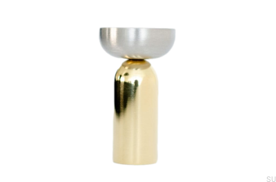 Wieszak ścienny Kokeshi Mix 3052 Mosiężny Polerowany Nielakierowany ze Szczotkowaną Stalą