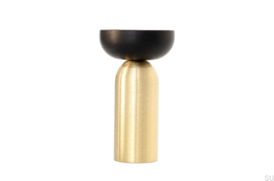 Wieszak ścienny Kokeshi Mix 3052 Mosiężny Szczotkowany Nielakierowany z Czarnym Aluminium