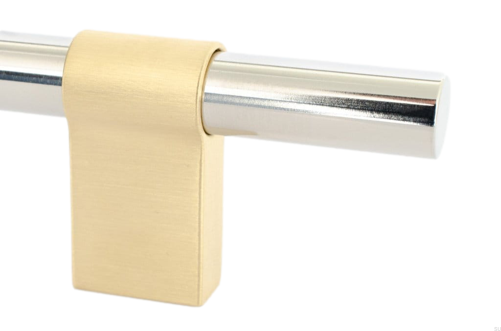 HA63MB/R--Uchwyt-meblowy-podłużny-Line-Big-Mix-224-Stalowy-Polerowany-ze-Szczotkowanym-Mosiądzem-BB-Sweden-Skandynawskie-Uchwyty_1